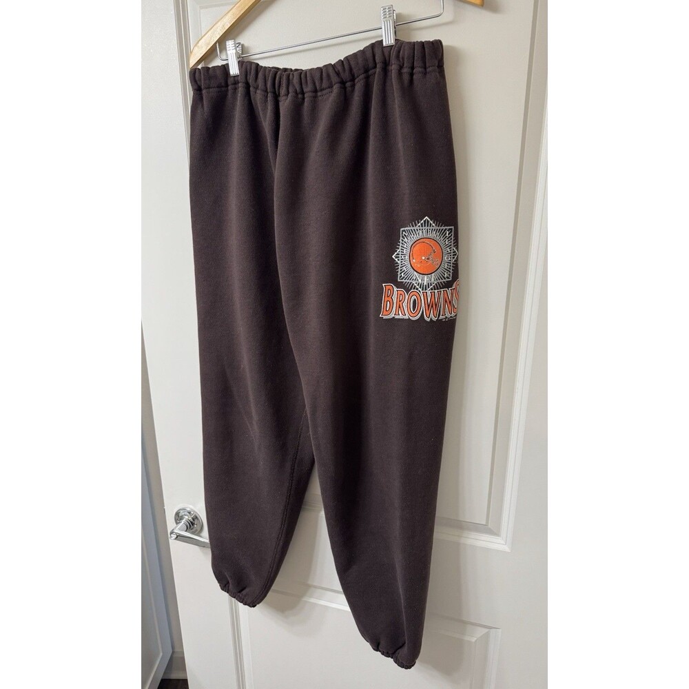 1992  Rare Vintage Logo 7 Cleveland Browns Football Sweat Pants Size LARGE Heavy